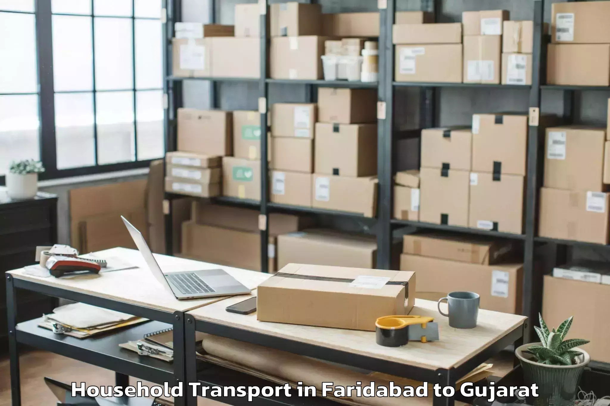 Faridabad to Gls University Ahmedabad Household Transport